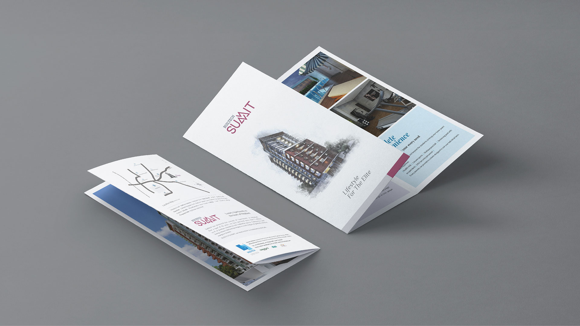 Builtech Palakkad - Summit Appartments 3 fold Brochure Design