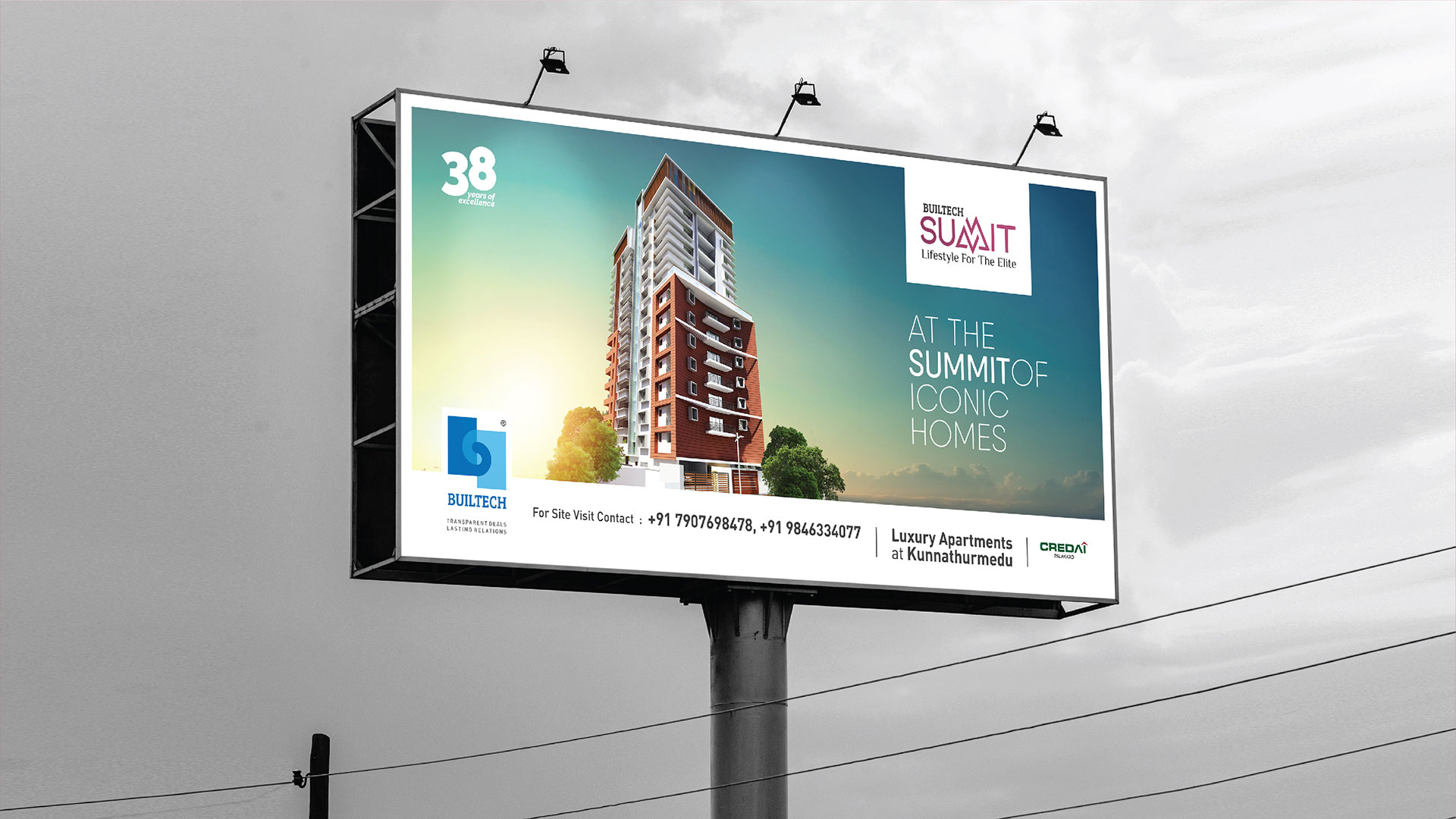 Builtech Palakkad - Summit Appartments Billboard, Hoarding Design