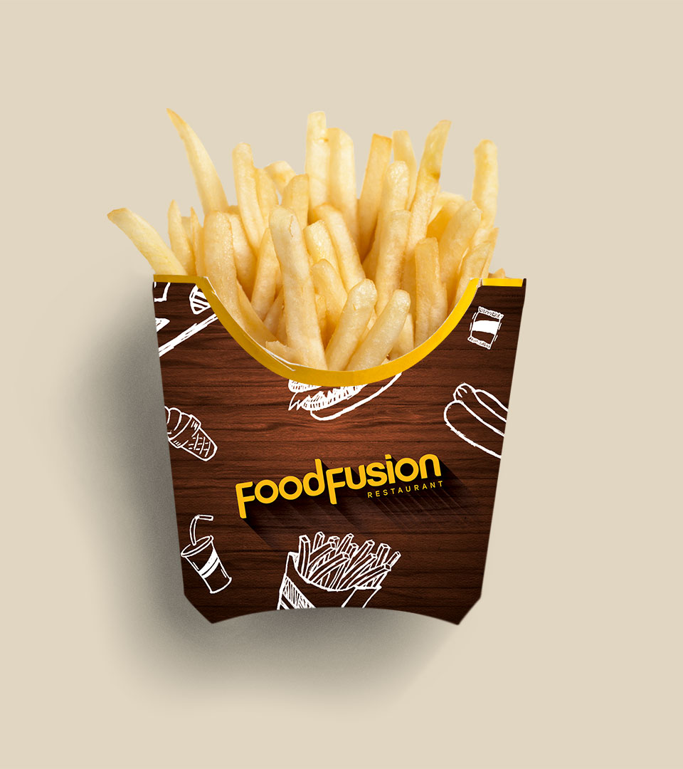 Frech Fry Package with Nila Food Fusion logo printed on it