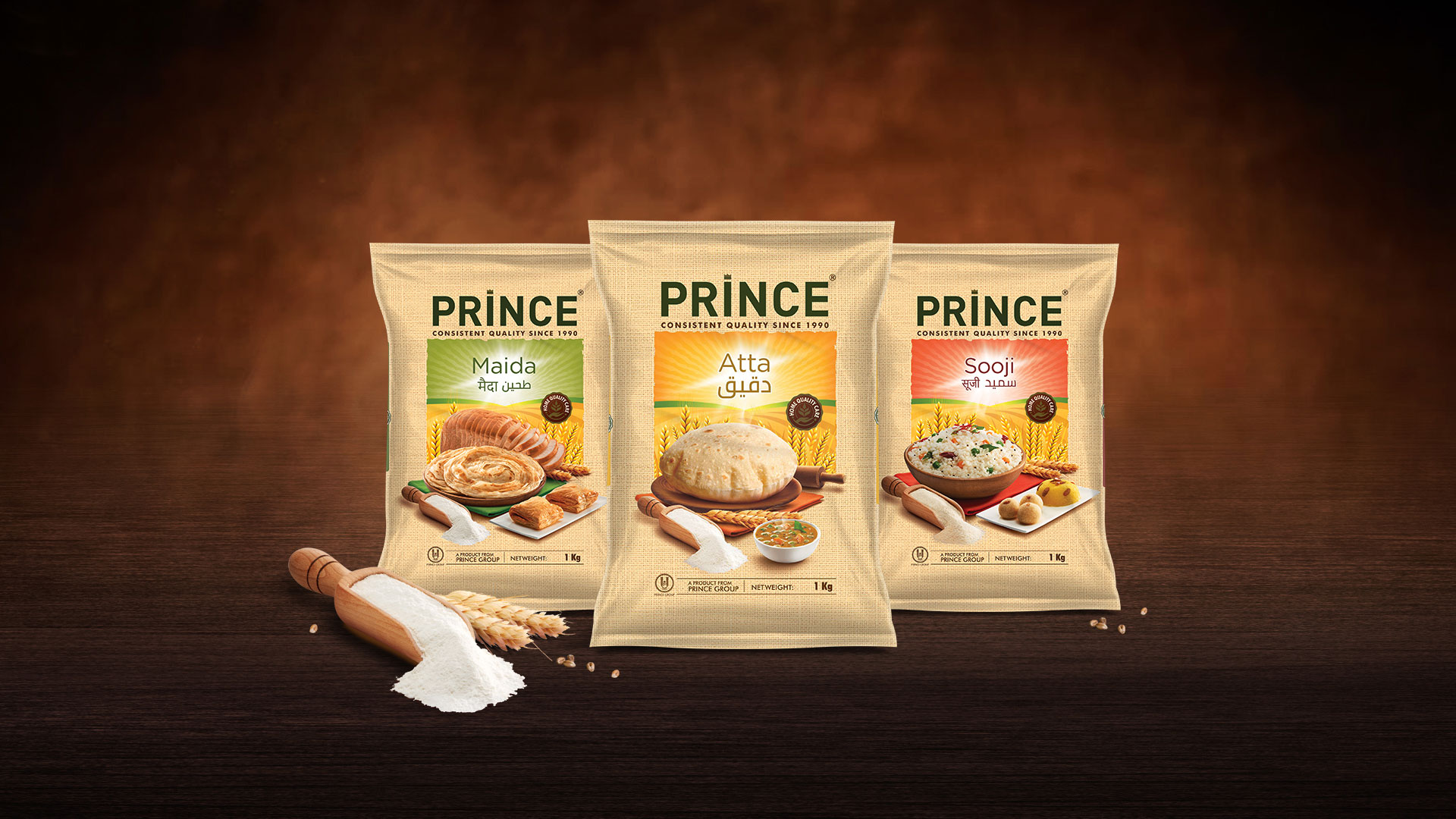 Prince Maida, Atta, Sooji Package Design